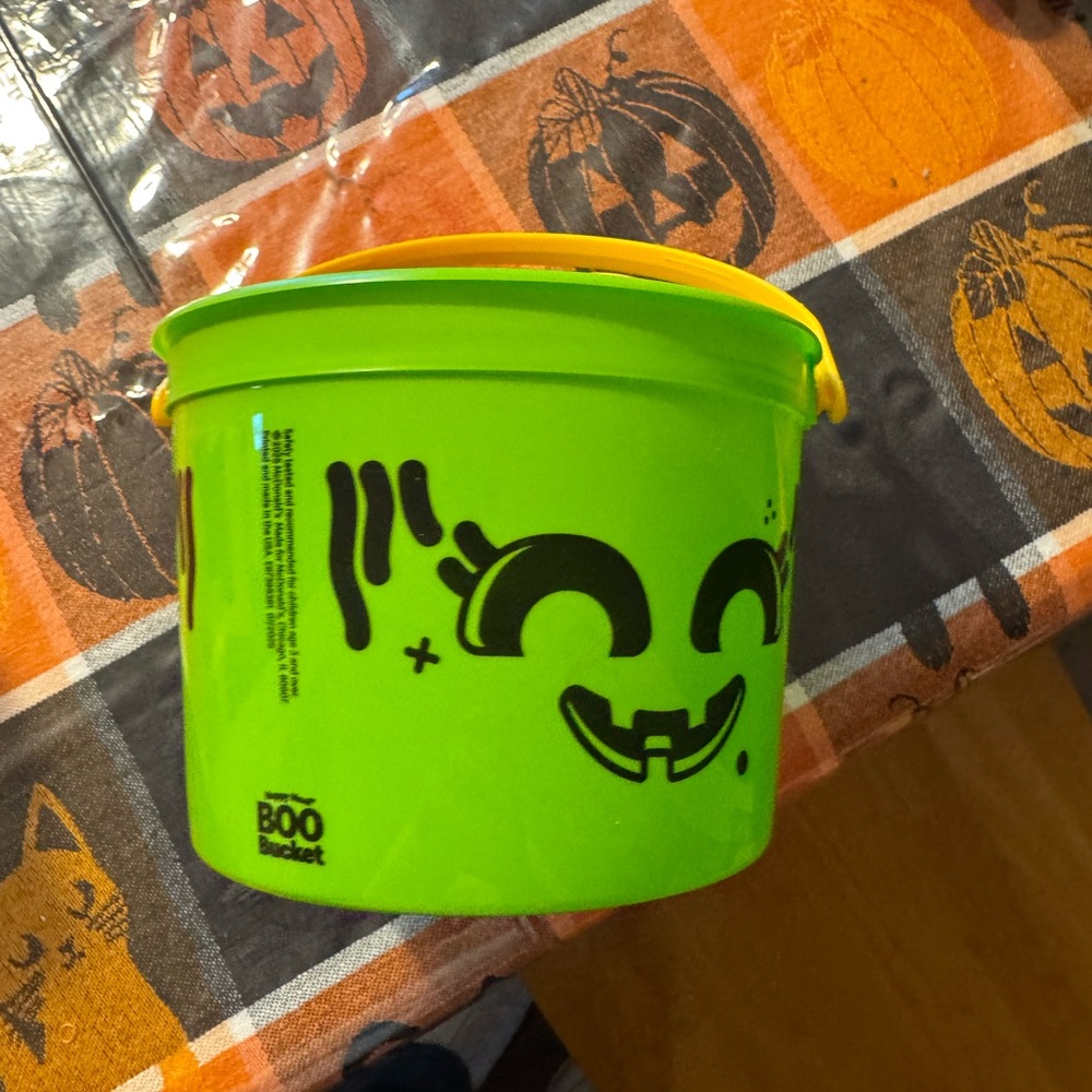 McDonald’s Green Boo Bucket with Smiley Face